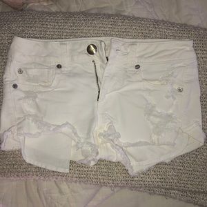 White American Eagle “shortie” shorts